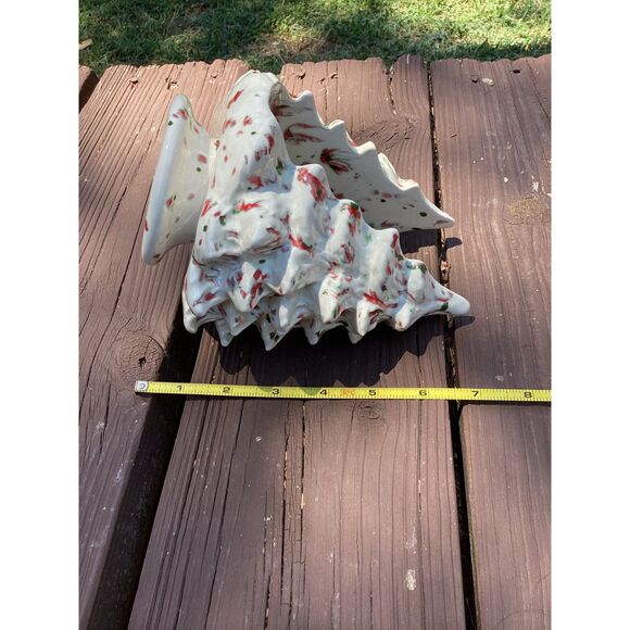 Vintage Ceramic Christmas Tree Napkin Holder Speckled‎ Holiday Decor - Picture 6 of 7
